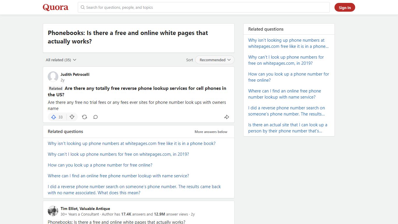 Phonebooks: Is there a free and online white pages that ... - Quora